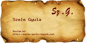 Szele Gyula névjegykártya